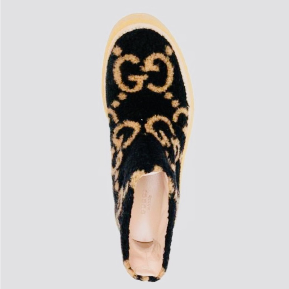 NWT Gucci Hooper GG Wool & leather Booties - Picture 5 of 13